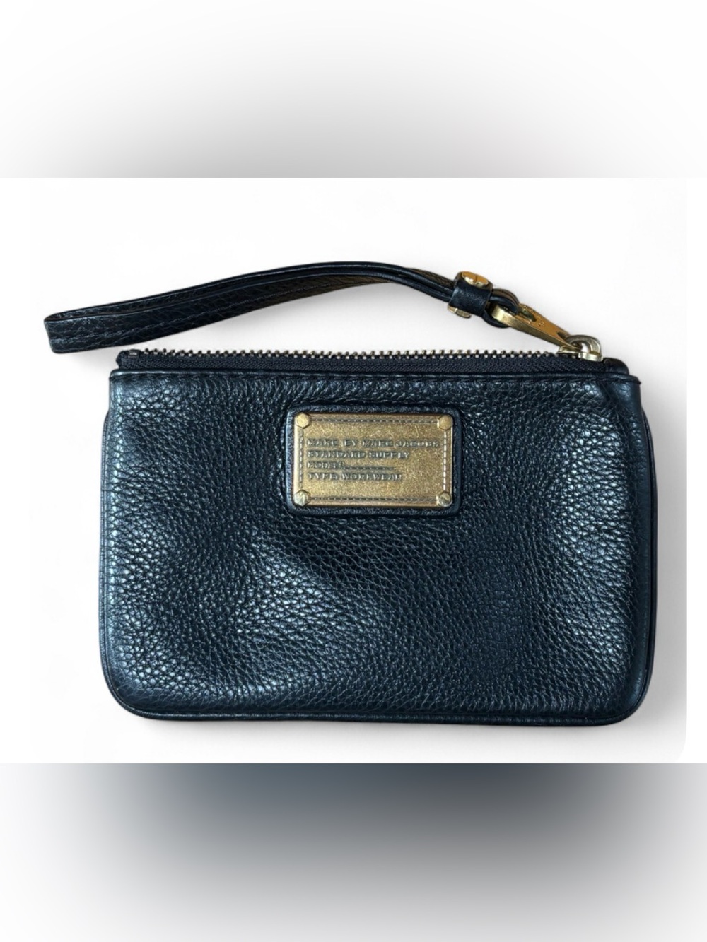 Marc by Marc Jacobs Standard Supply Workwear black leather wristlet wallet